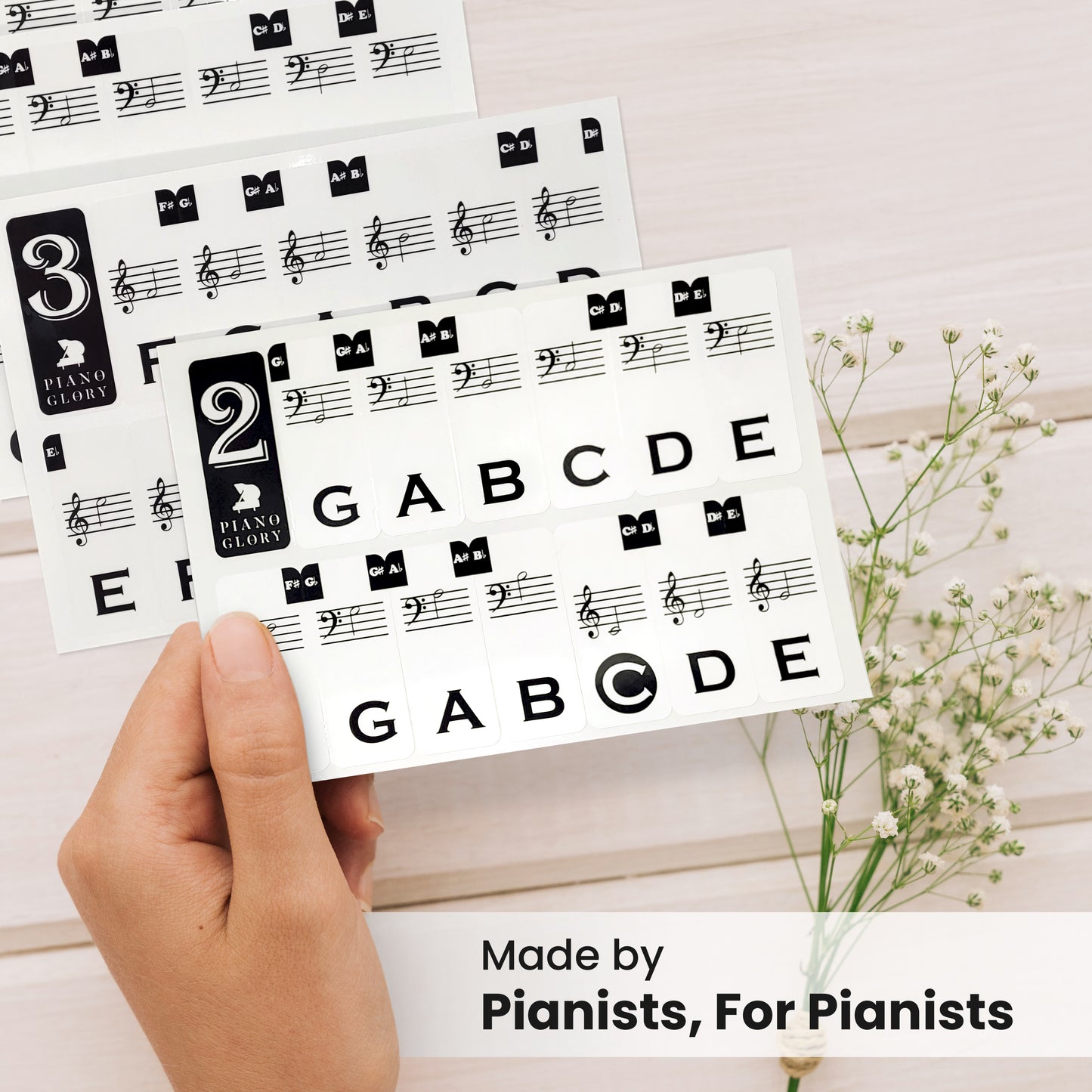 🎹 Piano Glory Deluxe Bundle – Folder, Stickers, Charts & Digital Starter Tools