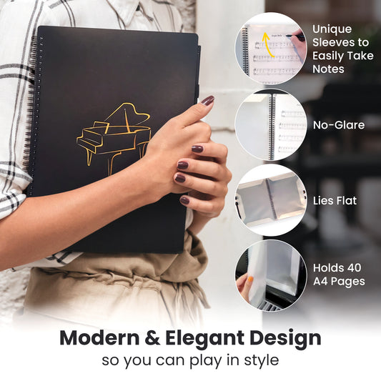 🎹 Piano Glory Deluxe Bundle – Folder, Stickers, Charts & Digital Starter Tools