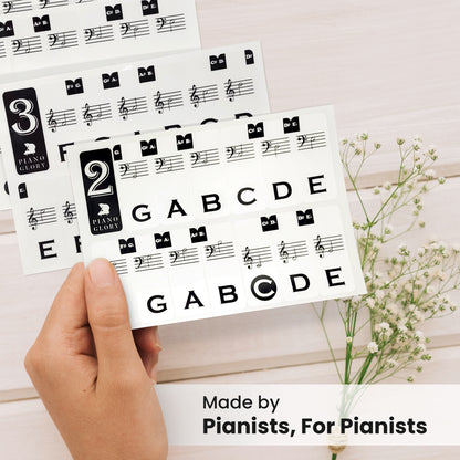 🎹 Piano Glory Deluxe Bundle – Folder, Stickers, Charts & Digital Starter Tools