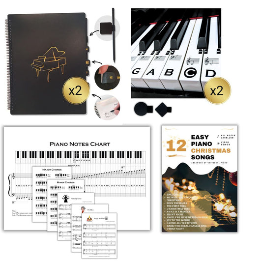 🎹 Piano Glory Ultimate Bundle – 2 Folder Value Packs, 2 Stickers, Charts & All Digital Tools ($230+ Value)