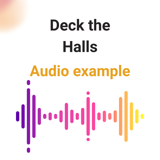 Audio example of 'Deck the Halls' played on piano, designed for beginners. A perfect learning tool for those looking to master 'Deck the Halls' on piano. Pair it with our beginner-friendly 'Deck the Halls' piano sheet music for easy practice
